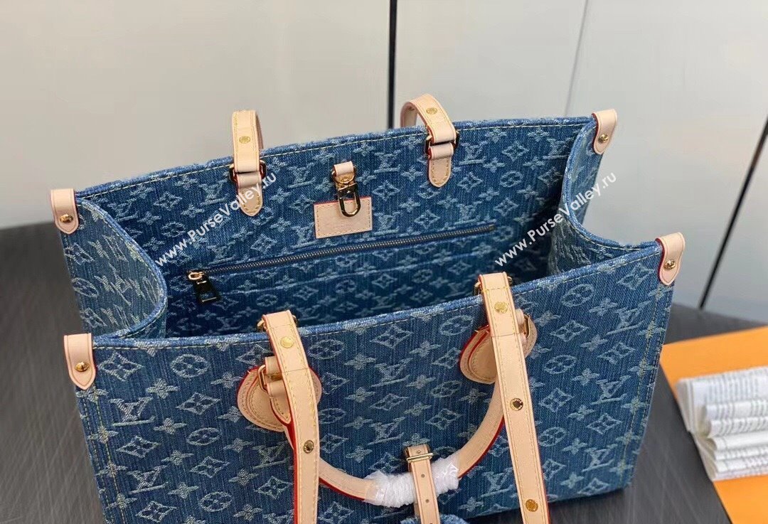 Louis Vuitton Monogram Denim OnTheGo MM Bag M46871 2024 (kiki-23122601)