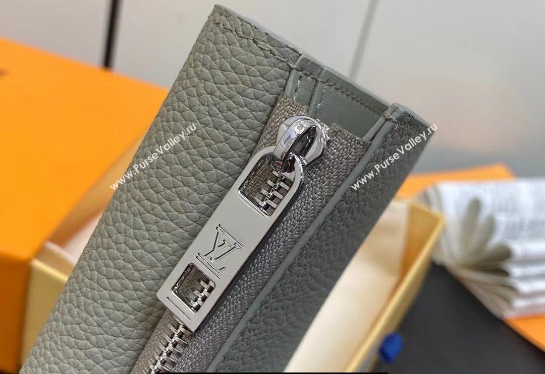 Louis Vuitton Cowhide leather Aerogram Slender Pilot Wallet Green 2024 (kiki-23122604)