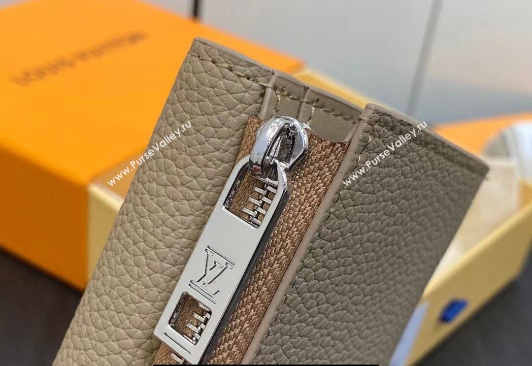 Louis Vuitton Cowhide leather Aerogram Slender Pilot Wallet M82410 Sage 2024 (kiki-23122608)