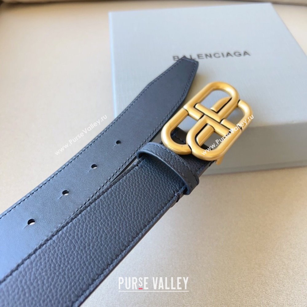 Balenciaga Width 3.4cm BB Large Belt in Black/Gold (99belt-23122822)