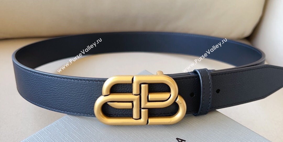 Balenciaga Width 3.4cm BB Large Belt in Black/Gold (99belt-23122822)