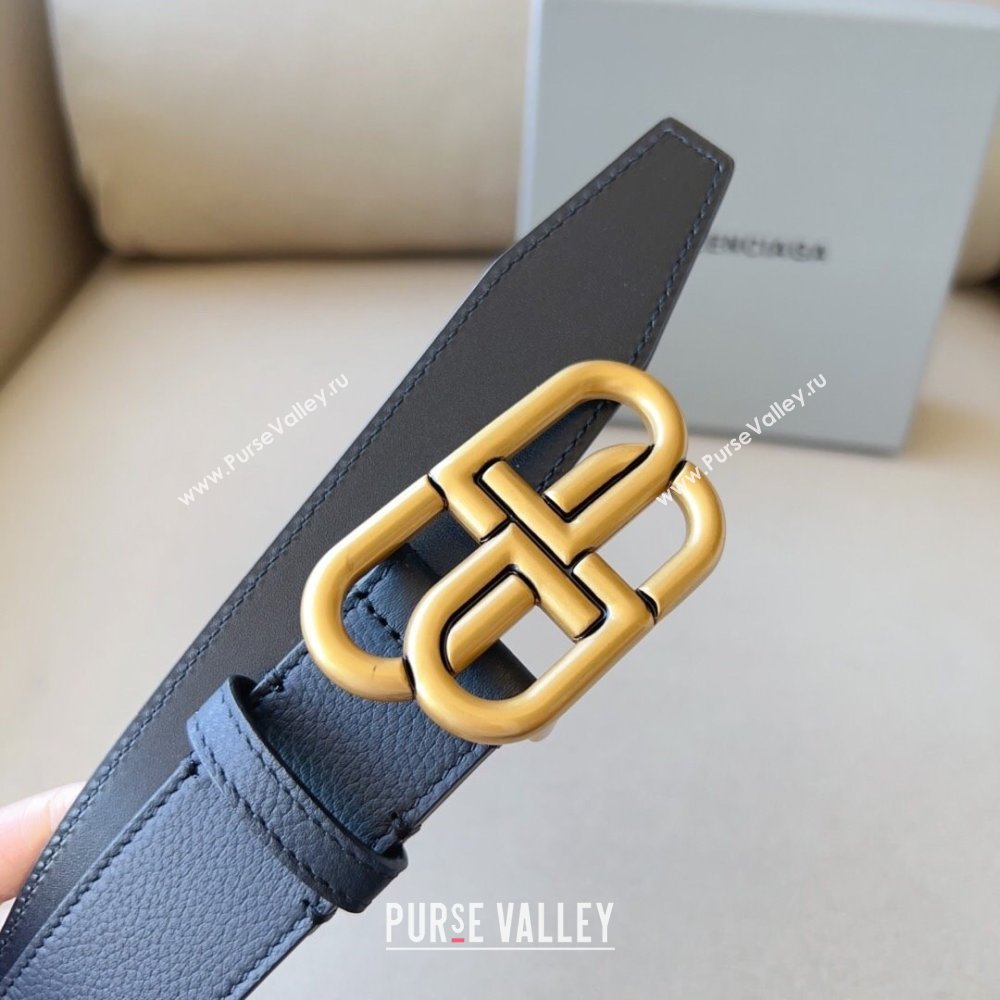 Balenciaga Width 3.4cm BB Large Belt in Black/Gold (99belt-23122822)