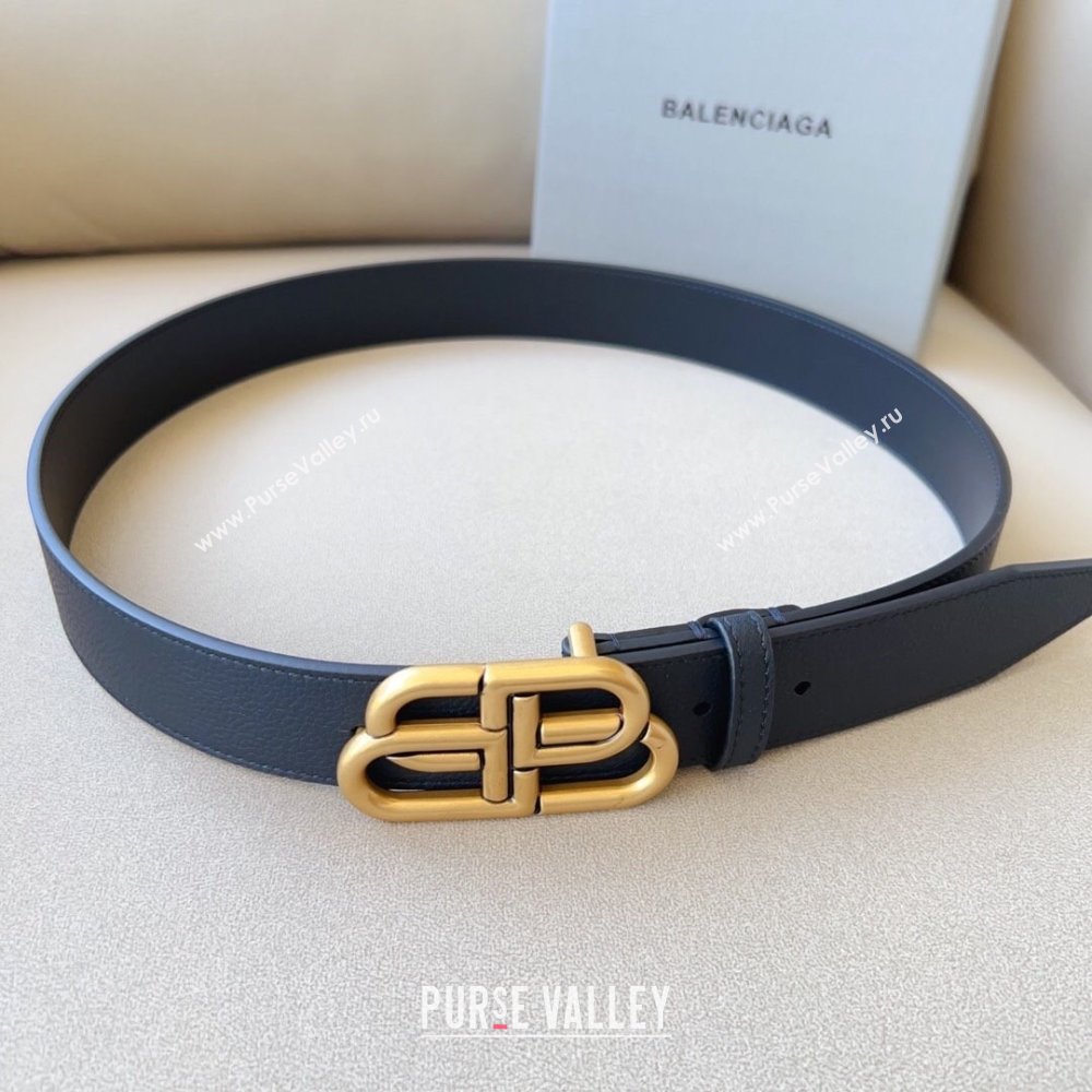 Balenciaga Width 3.4cm BB Large Belt in Black/Gold (99belt-23122822)
