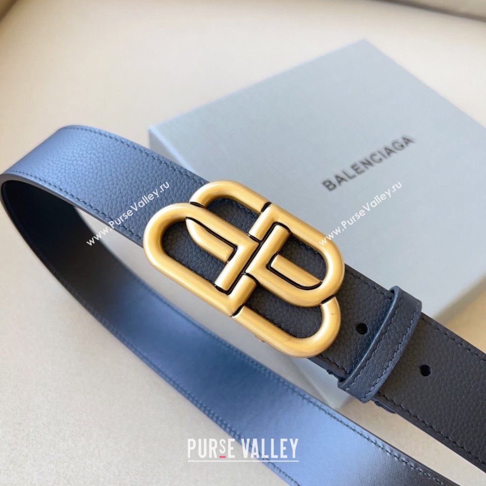 Balenciaga Width 3.4cm BB Large Belt in Black/Gold (99belt-23122822)