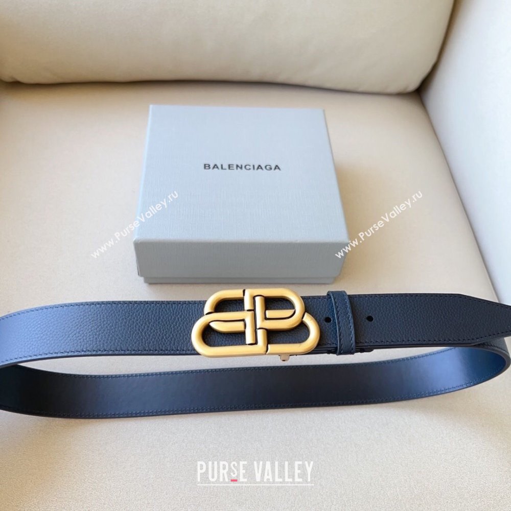 Balenciaga Width 3.4cm BB Large Belt in Black/Gold (99belt-23122822)