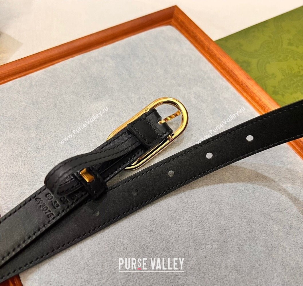 Gucci Width 2cm Thin belt with Round Interlocking G 760159 01 (99belt-231228p61)