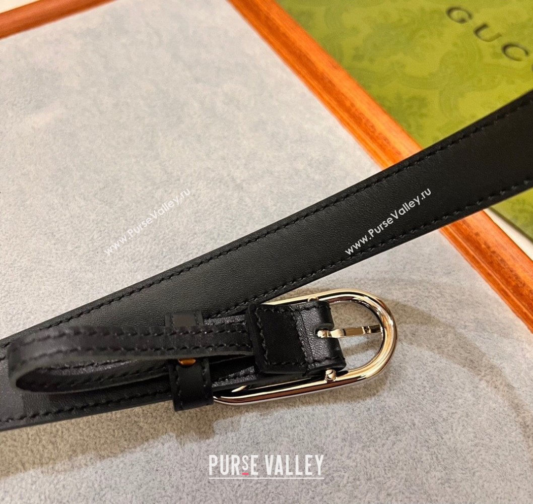 Gucci Width 2cm Thin belt with Round Interlocking G 760159 02 (99belt-231228p62)