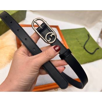 Gucci Width 2cm Thin belt with Round Interlocking G 760159 02 (99belt-231228p62)
