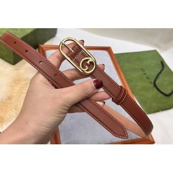 Gucci Width 2cm Thin belt with Round Interlocking G 760159 04 (99belt-231228p67)