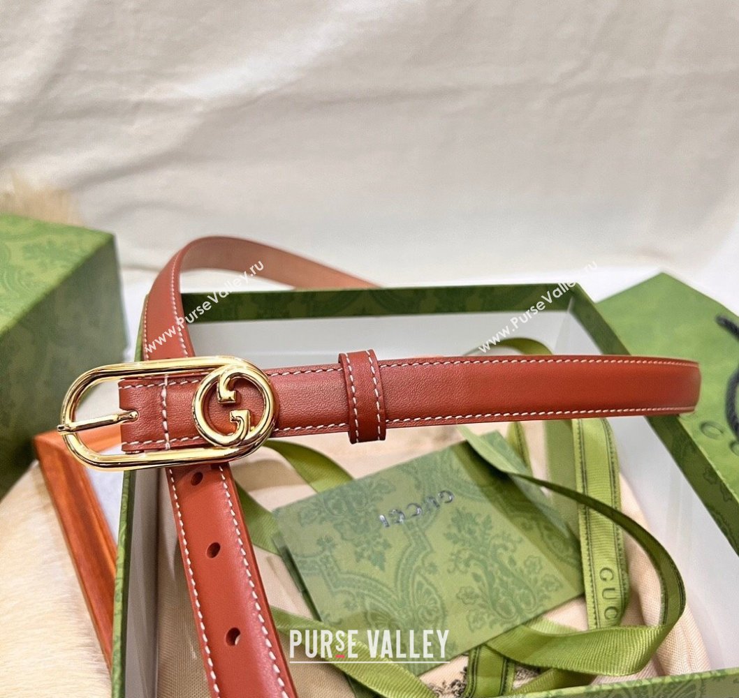 Gucci Width 2cm Thin belt with Round Interlocking G 760159 04 (99belt-231228p67)