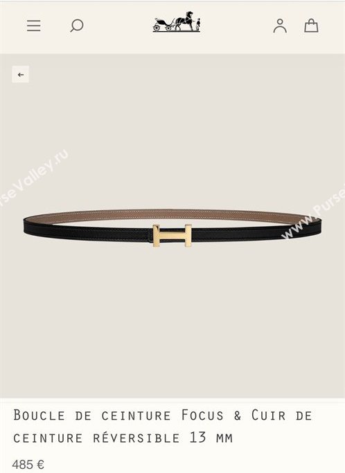 Hermes Focus belt buckle Reversible leather strap 13 mm 03 (99belt-231228v33)