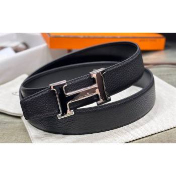Hermes Brush belt buckle Reversible leather strap 32 mm 01 (99belt-231228h21)