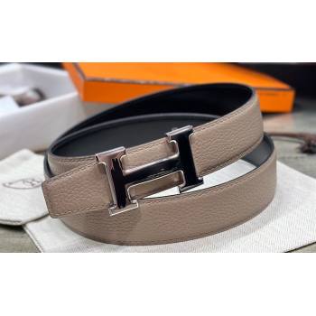 Hermes Brush belt buckle Reversible leather strap 32 mm 02 (99belt-231228h22)