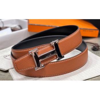 Hermes Brush belt buckle Reversible leather strap 32 mm 04 (99belt-231228h24)