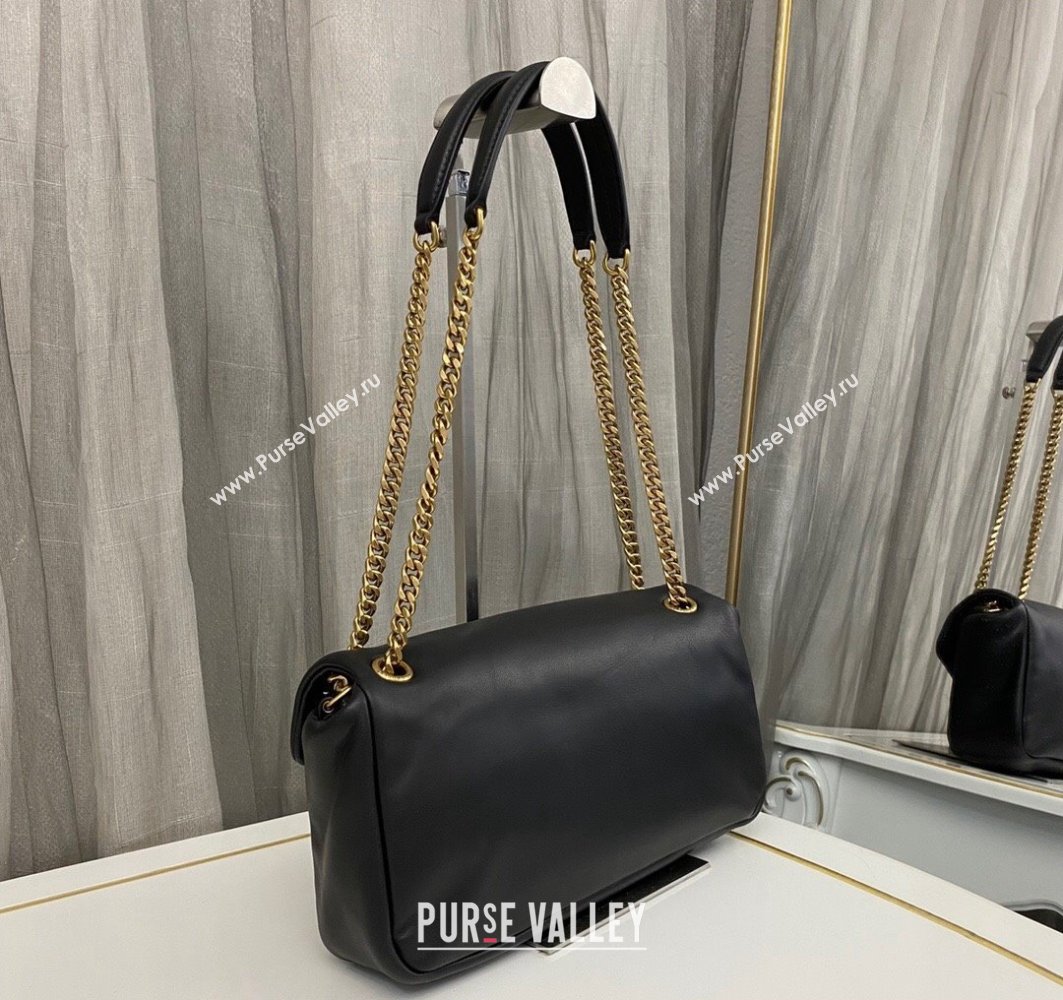 Saint Laurent calypso Bag in plunged lambskin 734153 Black (nana-24011064)