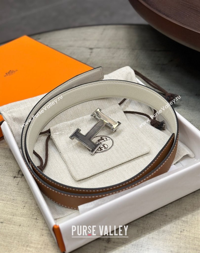 Hermes Brush belt buckle Reversible leather strap 32 mm 12 (99belt-231228h32)