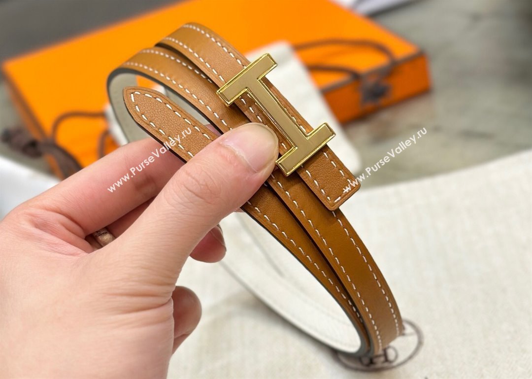 Hermes Focus belt buckle Reversible leather strap 13 mm 14 (99belt-231228v44)