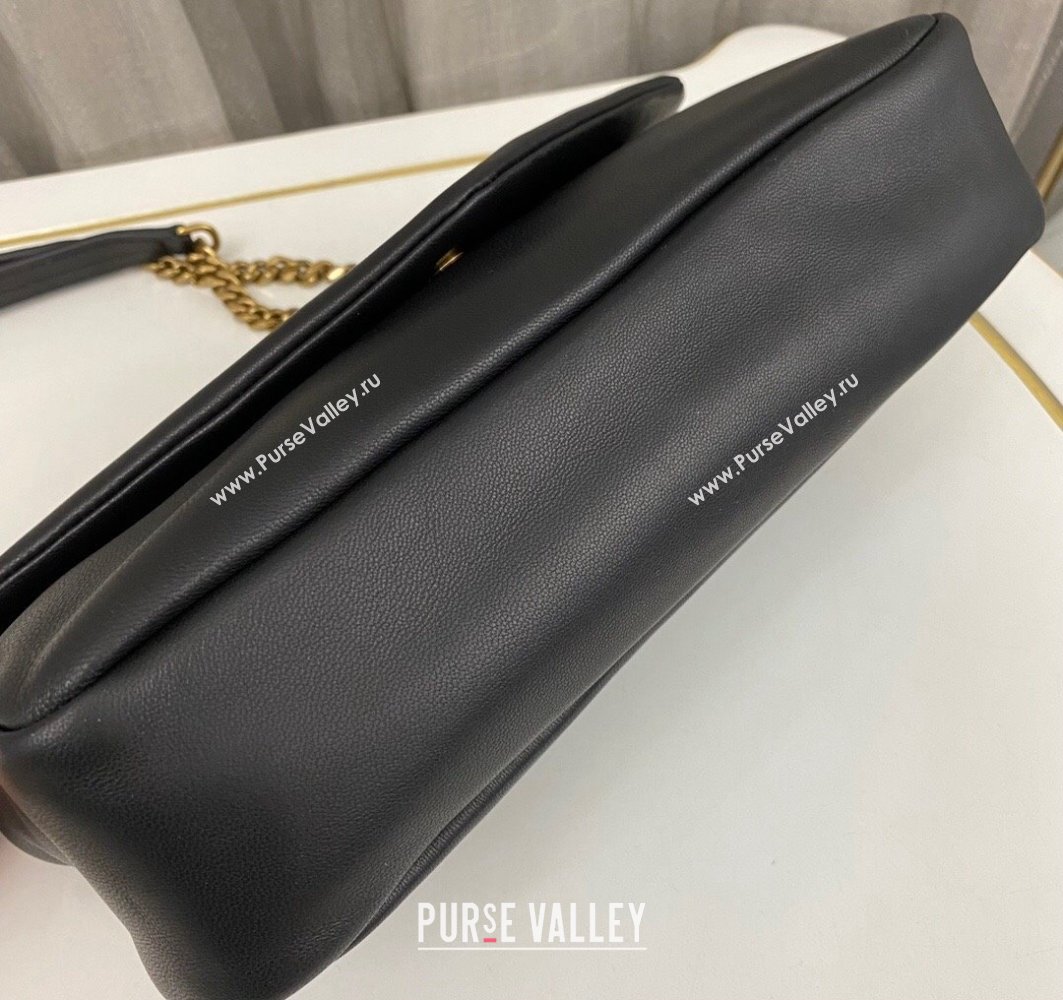 Saint Laurent calypso Bag in plunged lambskin 734153 Black (nana-24011064)