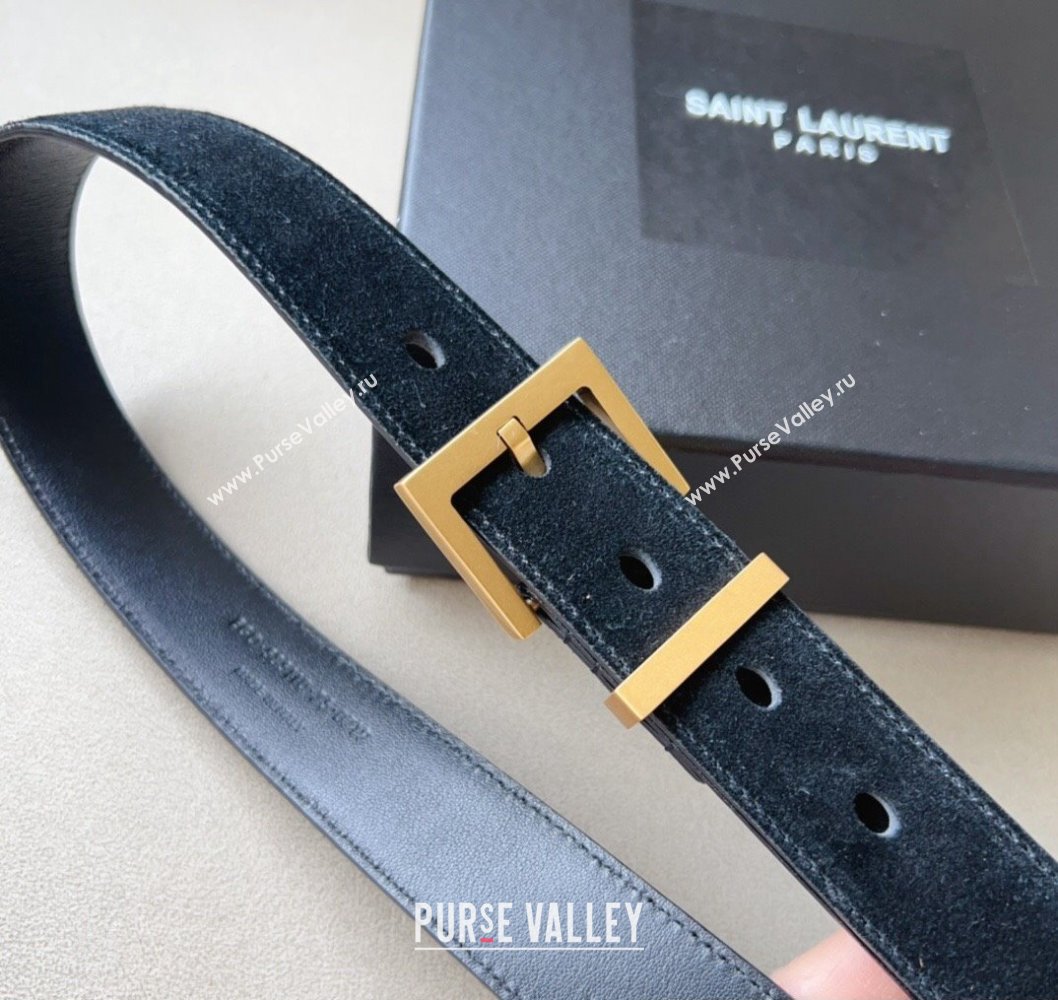 Saint Laurent Width 3cm cassandre belt with square buckle 02 (99belt-231228y22)