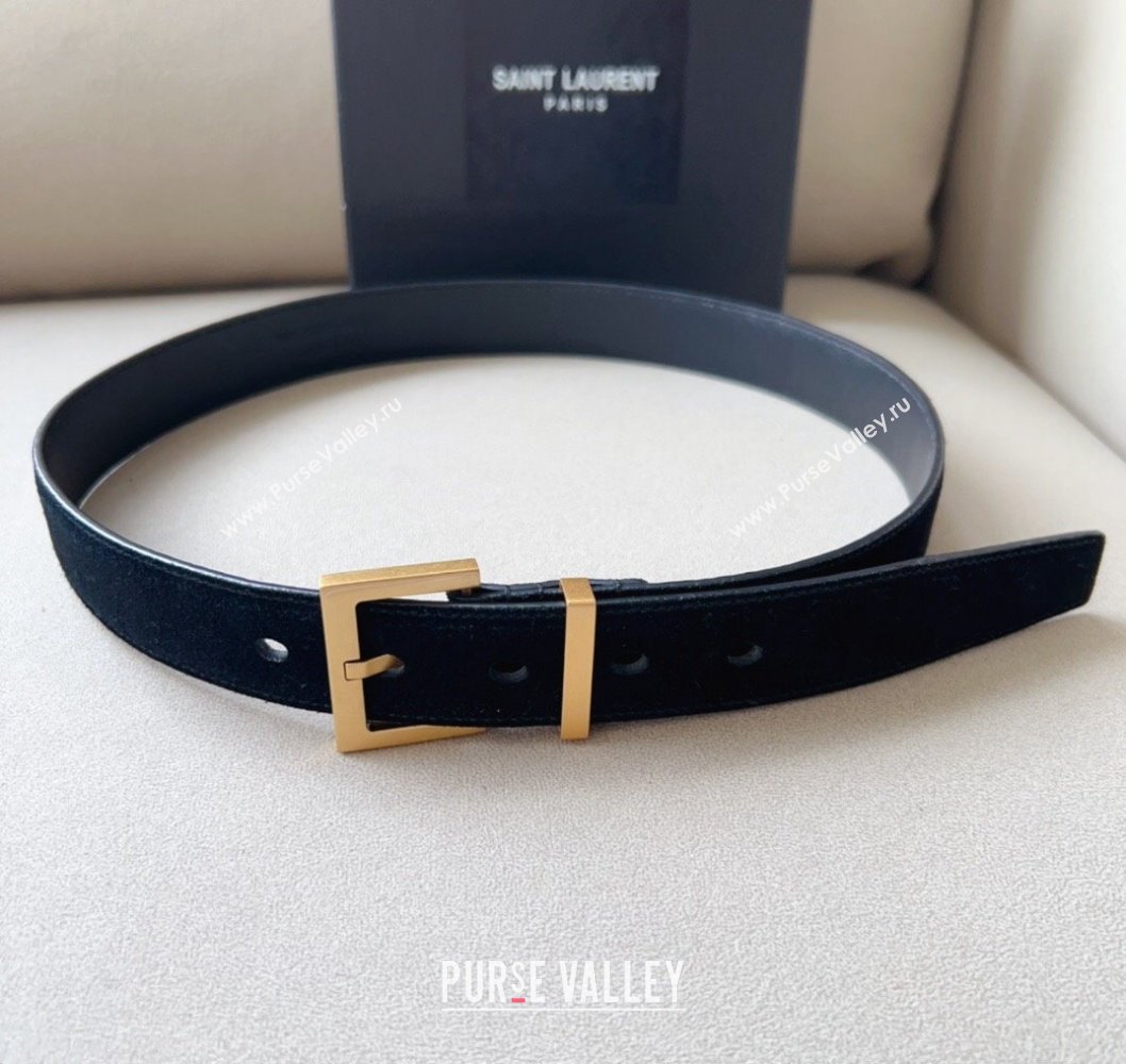 Saint Laurent Width 3cm cassandre belt with square buckle 02 (99belt-231228y22)