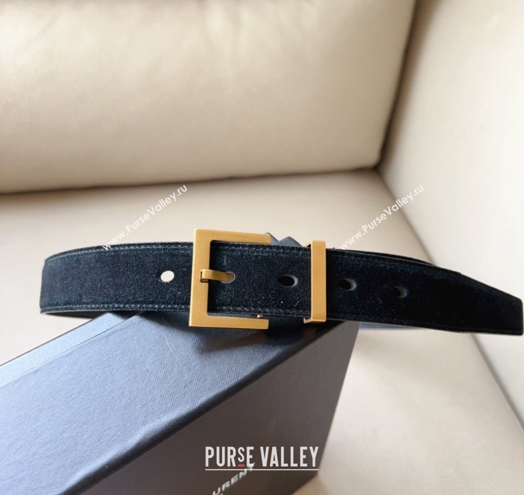 Saint Laurent Width 3cm cassandre belt with square buckle 02 (99belt-231228y22)