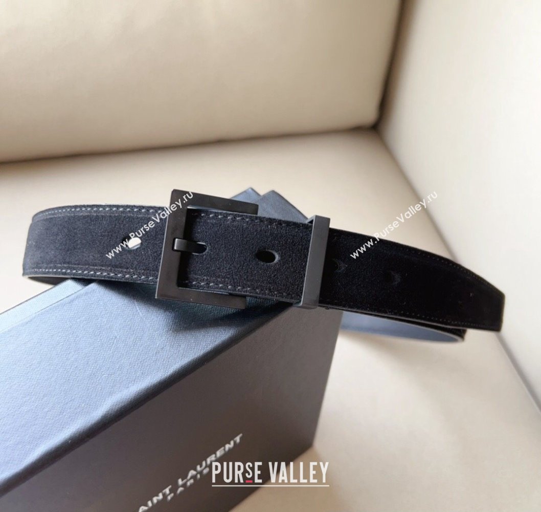 Saint Laurent Width 3cm cassandre belt with square buckle 03 (99belt-231228y23)