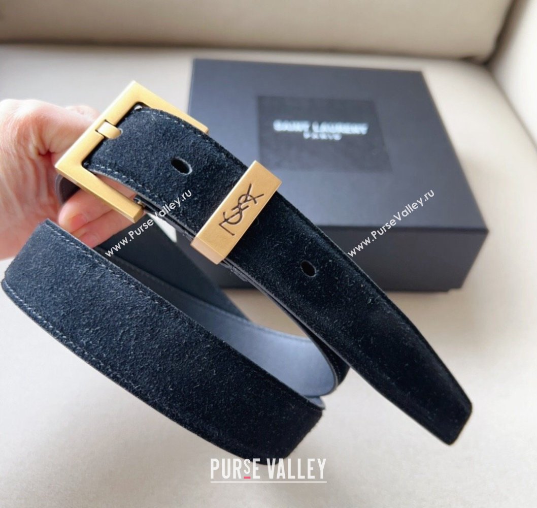 Saint Laurent Width 3cm cassandre belt with square buckle 07 (99belt-231228y27)