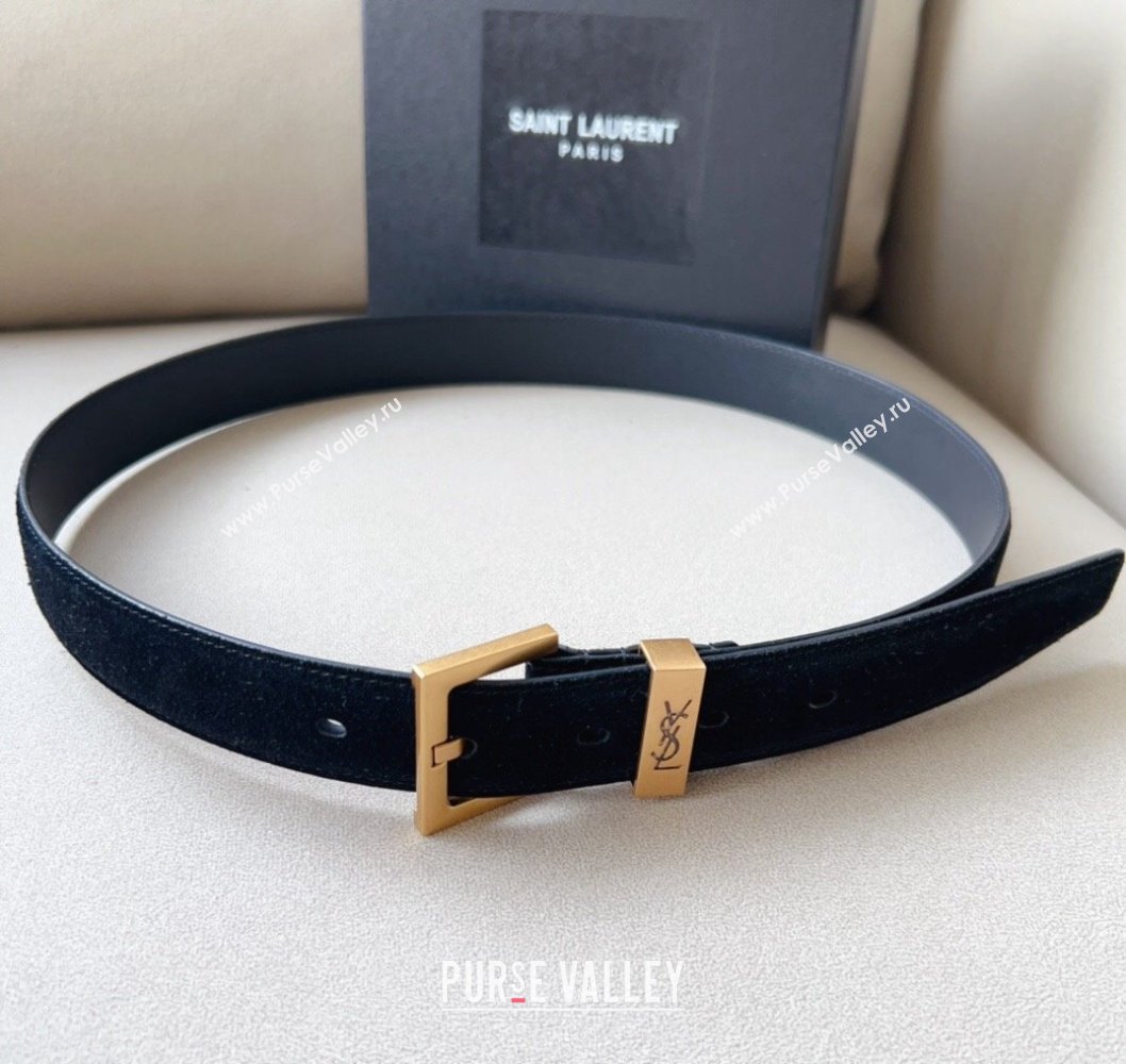 Saint Laurent Width 3cm cassandre belt with square buckle 07 (99belt-231228y27)