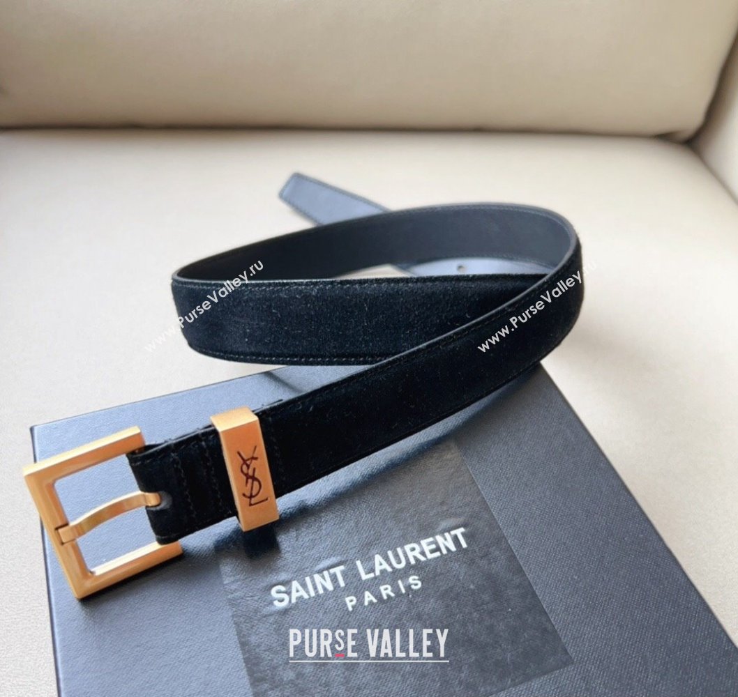 Saint Laurent Width 3cm cassandre belt with square buckle 07 (99belt-231228y27)