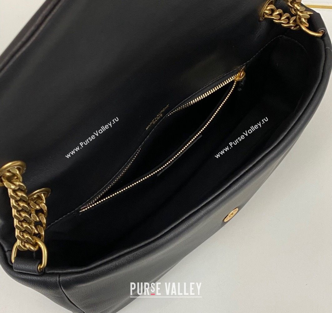 Saint Laurent calypso Bag in plunged lambskin 734153 Black (nana-24011064)