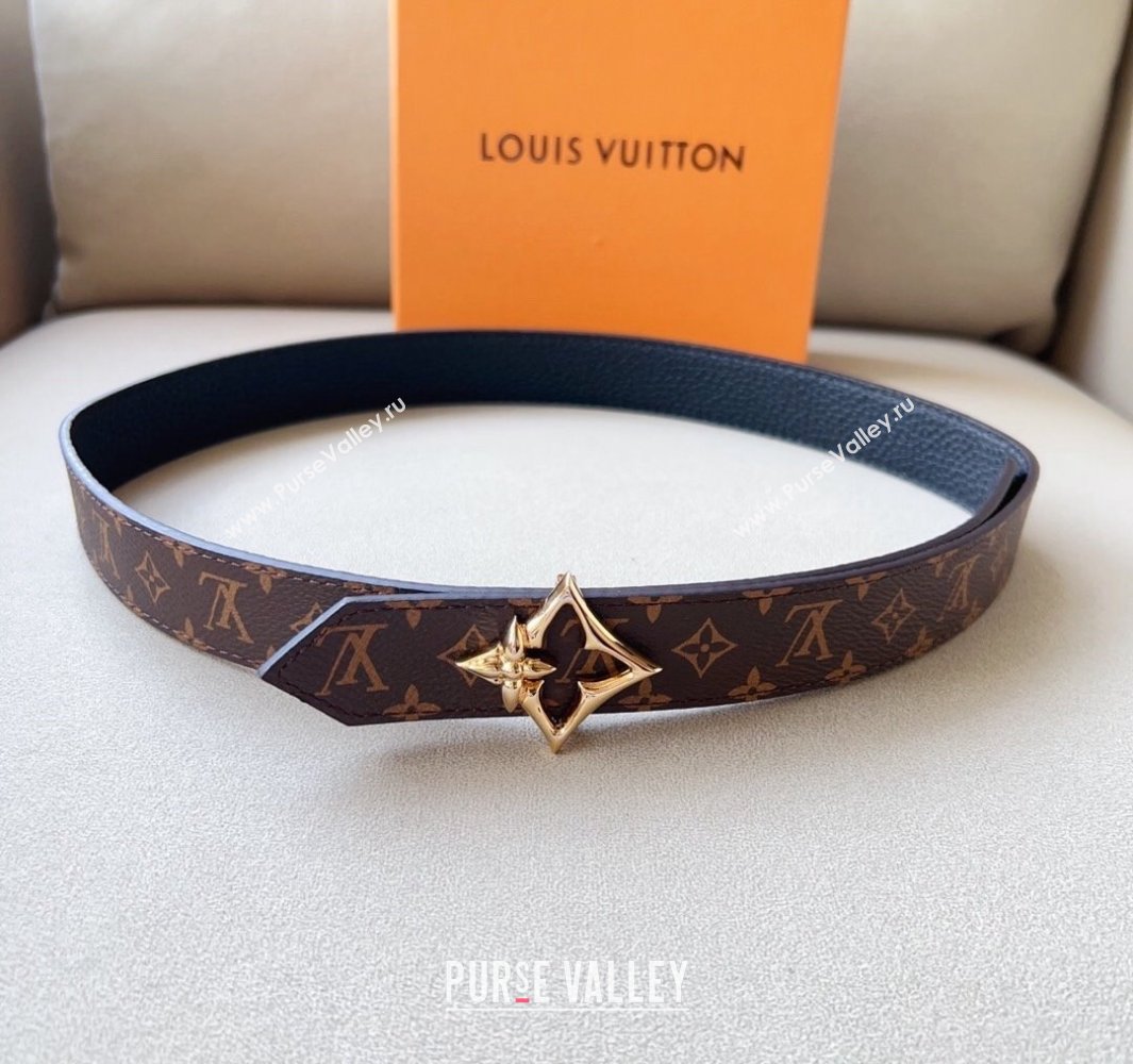 Louis Vuitton LV Flowergram 30mm Reversible Belt LV Ski 02 (99belt-231228v22)