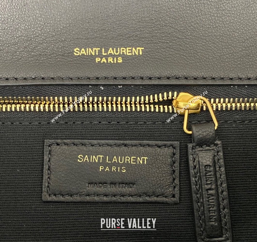 Saint Laurent calypso Bag in plunged lambskin 734153 Black (nana-24011064)