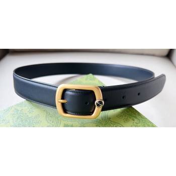 Gucci Width 3cm Belt with rectangular buckle 768409 01 (99belt-231228p81)
