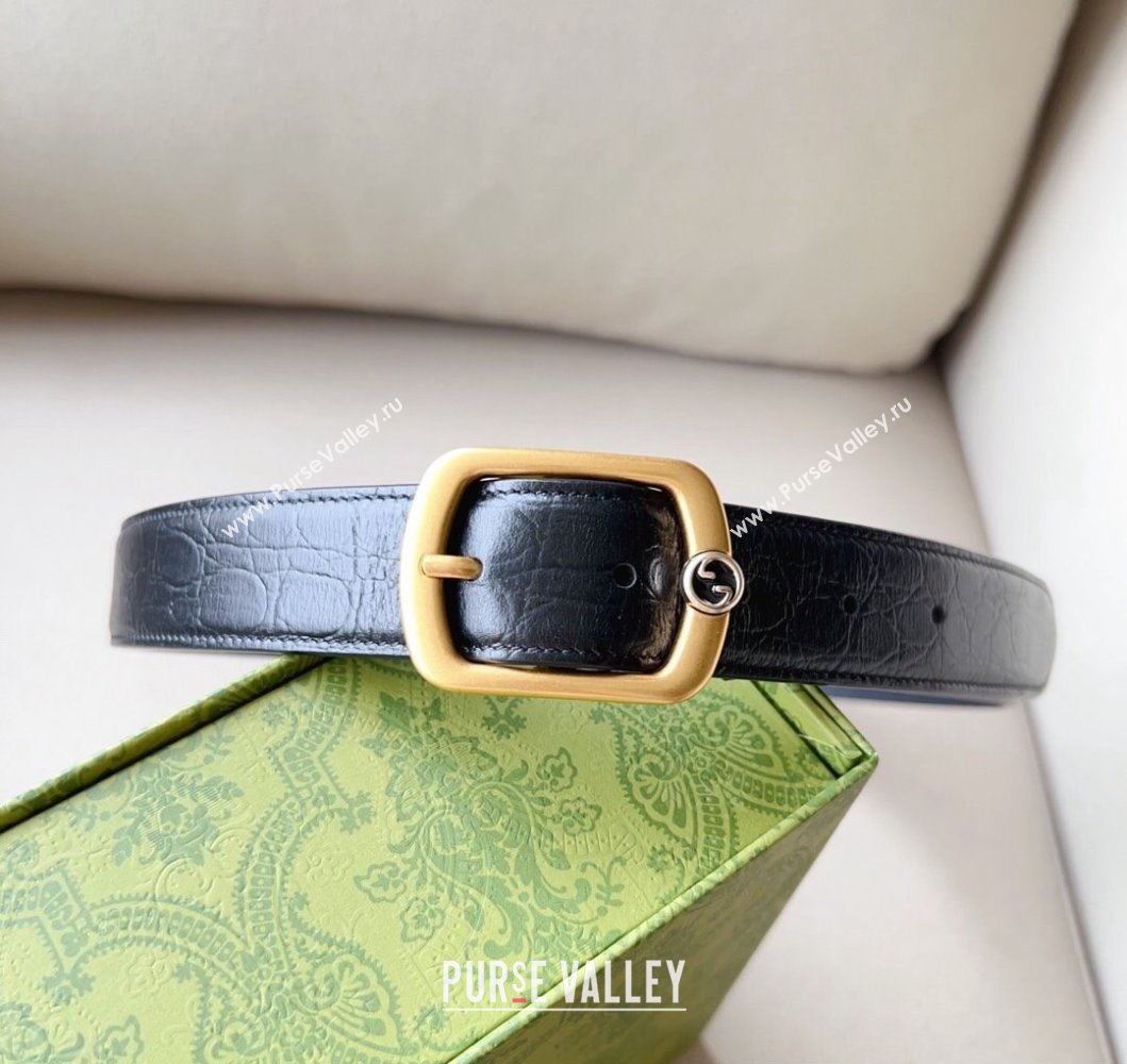 Gucci Width 3cm Belt with rectangular buckle 768409 05 (99belt-231228p85)
