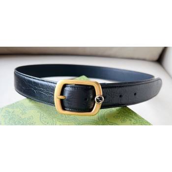 Gucci Width 3cm Belt with rectangular buckle 768409 05 (99belt-231228p85)