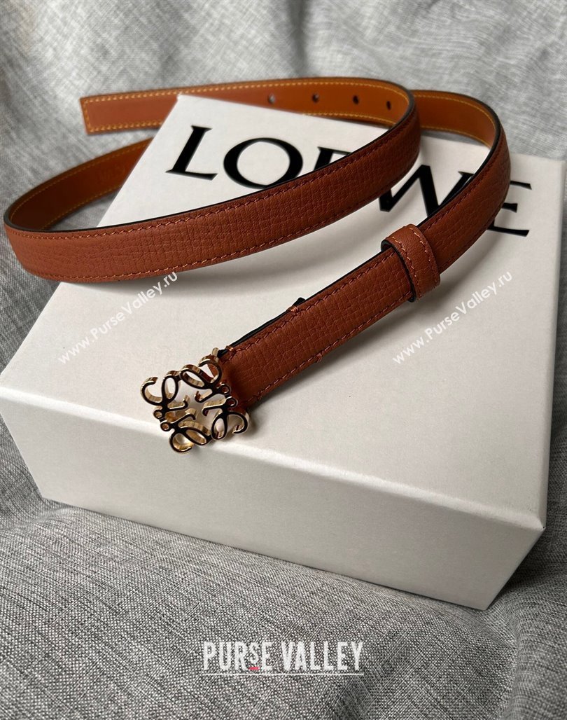 Loewe Width 2cm Anagram belt in pebble grain calfskin 04 (99belt-23122714)