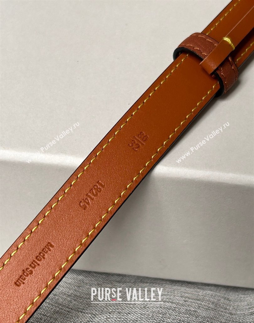 Loewe Width 2cm Anagram belt in pebble grain calfskin 04 (99belt-23122714)