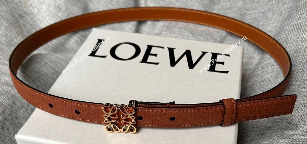 Loewe Width 2cm Anagram belt in pebble grain calfskin 04 (99belt-23122714)