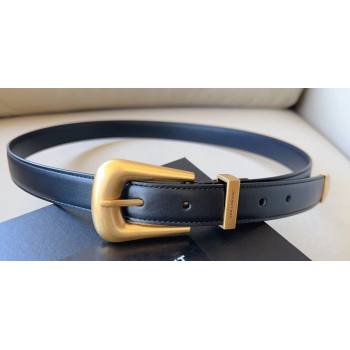 Saint Laurent Width 2.5cm folk buckle belt in smooth leather 756414 04 (99belt-231228y37)