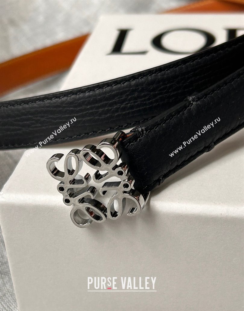 Loewe Width 2cm Anagram belt in pebble grain calfskin 05 (99belt-23122715)