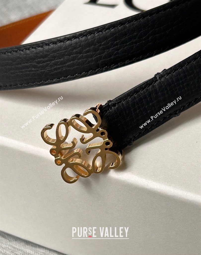 Loewe Width 2cm Anagram belt in pebble grain calfskin 06 (99belt-23122716)