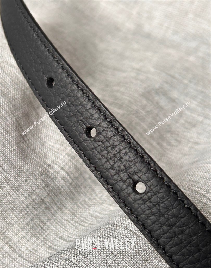 Loewe Width 2cm Anagram belt in pebble grain calfskin 06 (99belt-23122716)