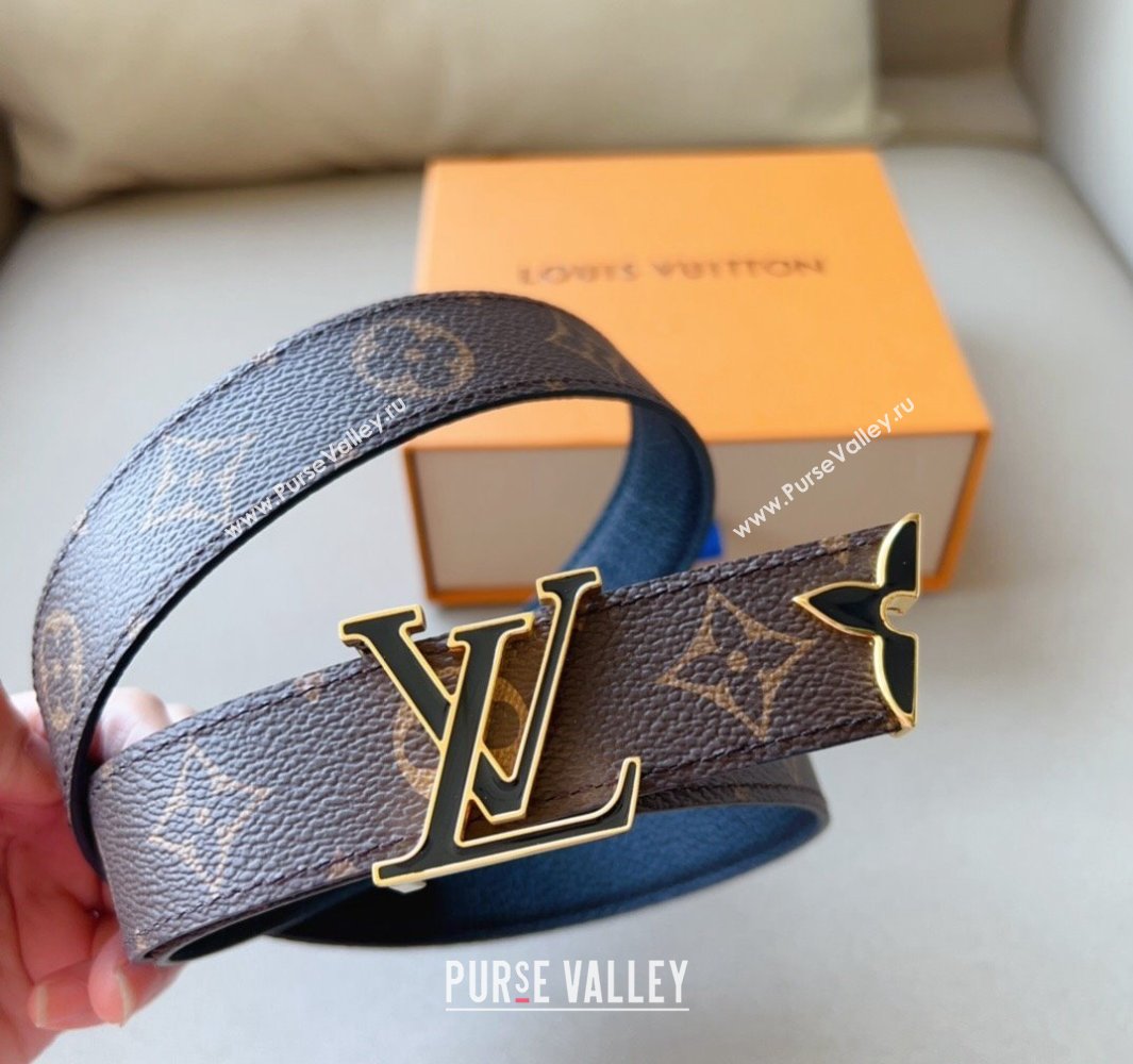 Louis Vuitton Pretty LV Enamel 30mm Reversible Belt 02 (99belt-231228v12)