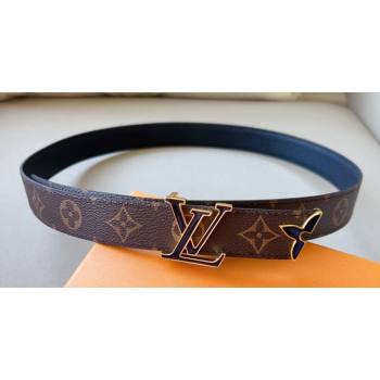 Louis Vuitton Pretty LV Enamel 30mm Reversible Belt 02 (99belt-231228v12)