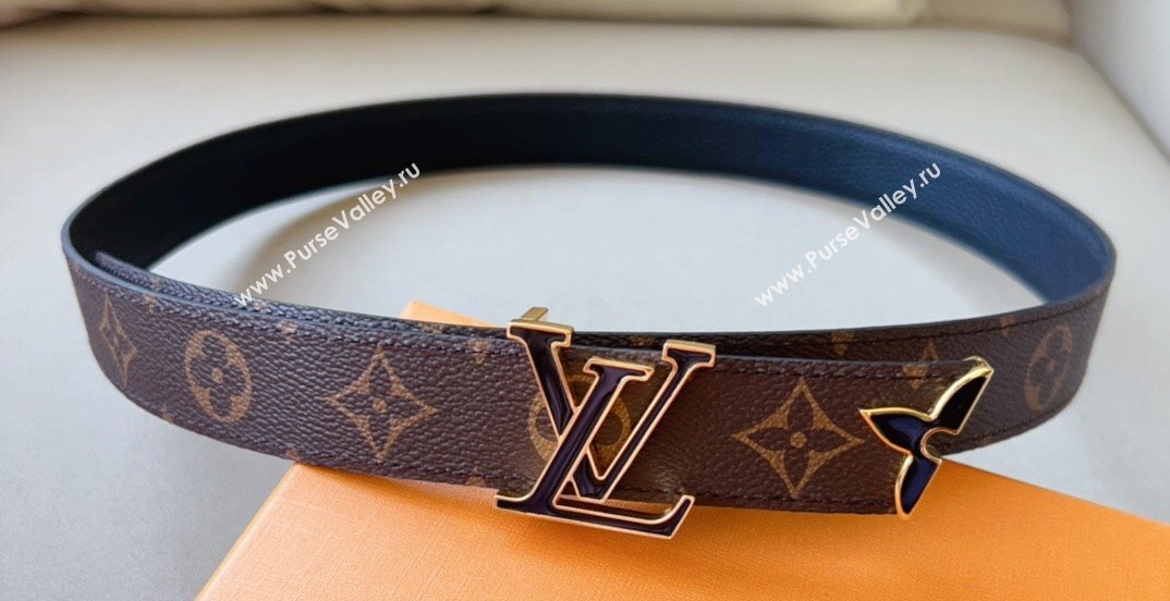 Louis Vuitton Pretty LV Enamel 30mm Reversible Belt 02 (99belt-231228v12)