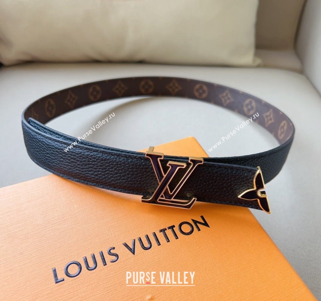 Louis Vuitton Pretty LV Enamel 30mm Reversible Belt 02 (99belt-231228v12)