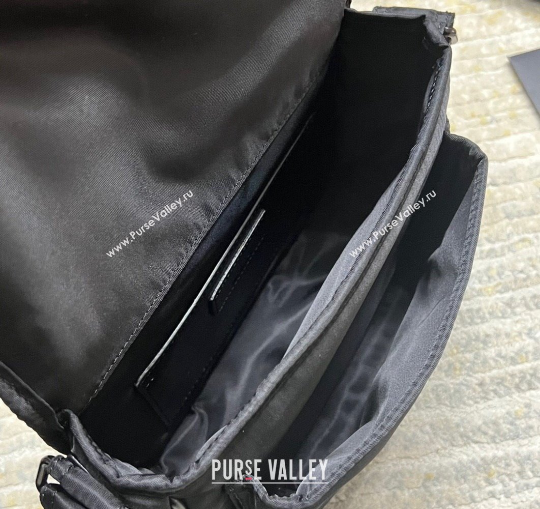 Saint Laurent niki small messenger Bag in nylon 776611 Black (nana-24011068)