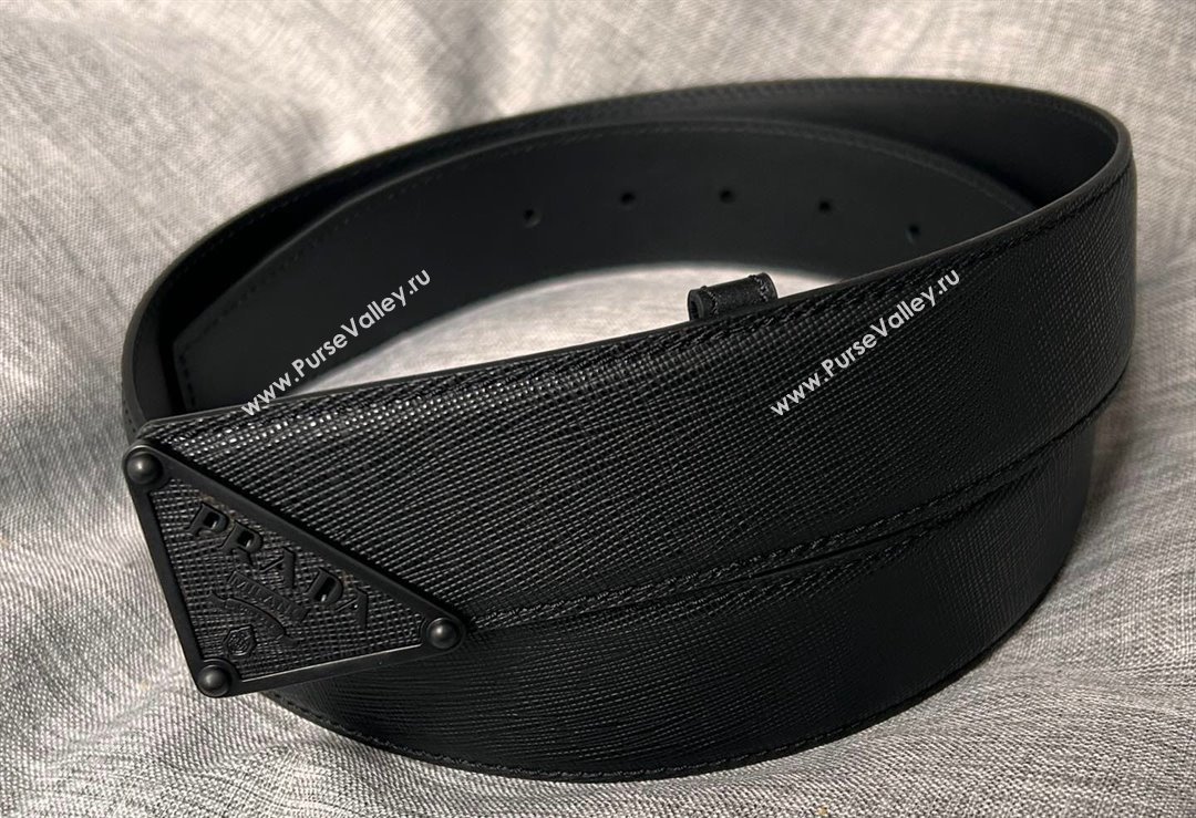 Prada Width 4cm Saffiano leather belt 240102 19 (99belt-231228p19)