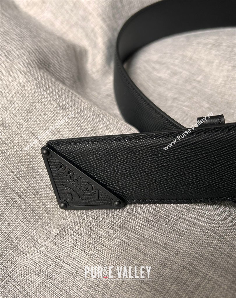 Prada Width 4cm Saffiano leather belt 240102 19 (99belt-231228p19)