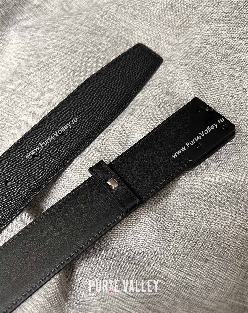 Prada Width 4cm Saffiano leather belt 240102 19 (99belt-231228p19)